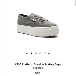 Superga 2790 Platform Sneaker in Grey Sage-Size 7